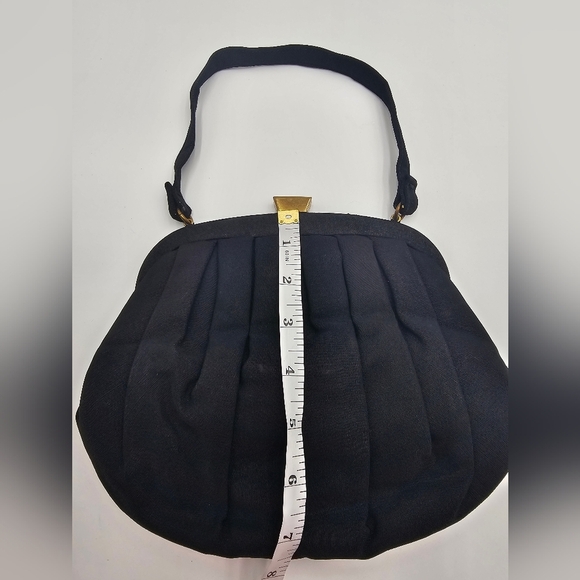 Vintage MM Morris Moskowitz Black Clutch - Picture 9 of 9